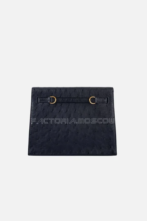 Hermes Kelly Danse II Black Ostrich GHW
