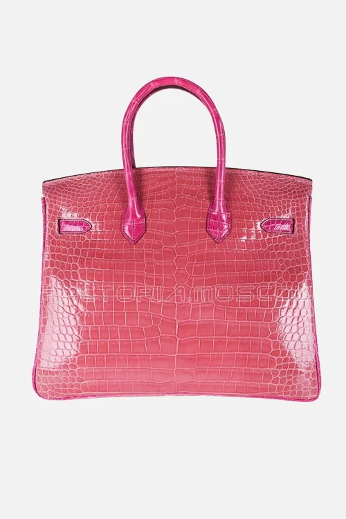 Hermes HSS Birkin 35 Porosus Crocodile Colour Rose Indien/Fuchsia PHW