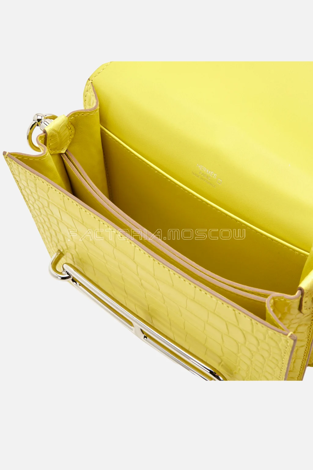 Hermès Roulis 18 Lime Matte Alligator PHW