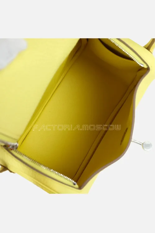Hermès Mini Lindy Limoncello Clemence PHW