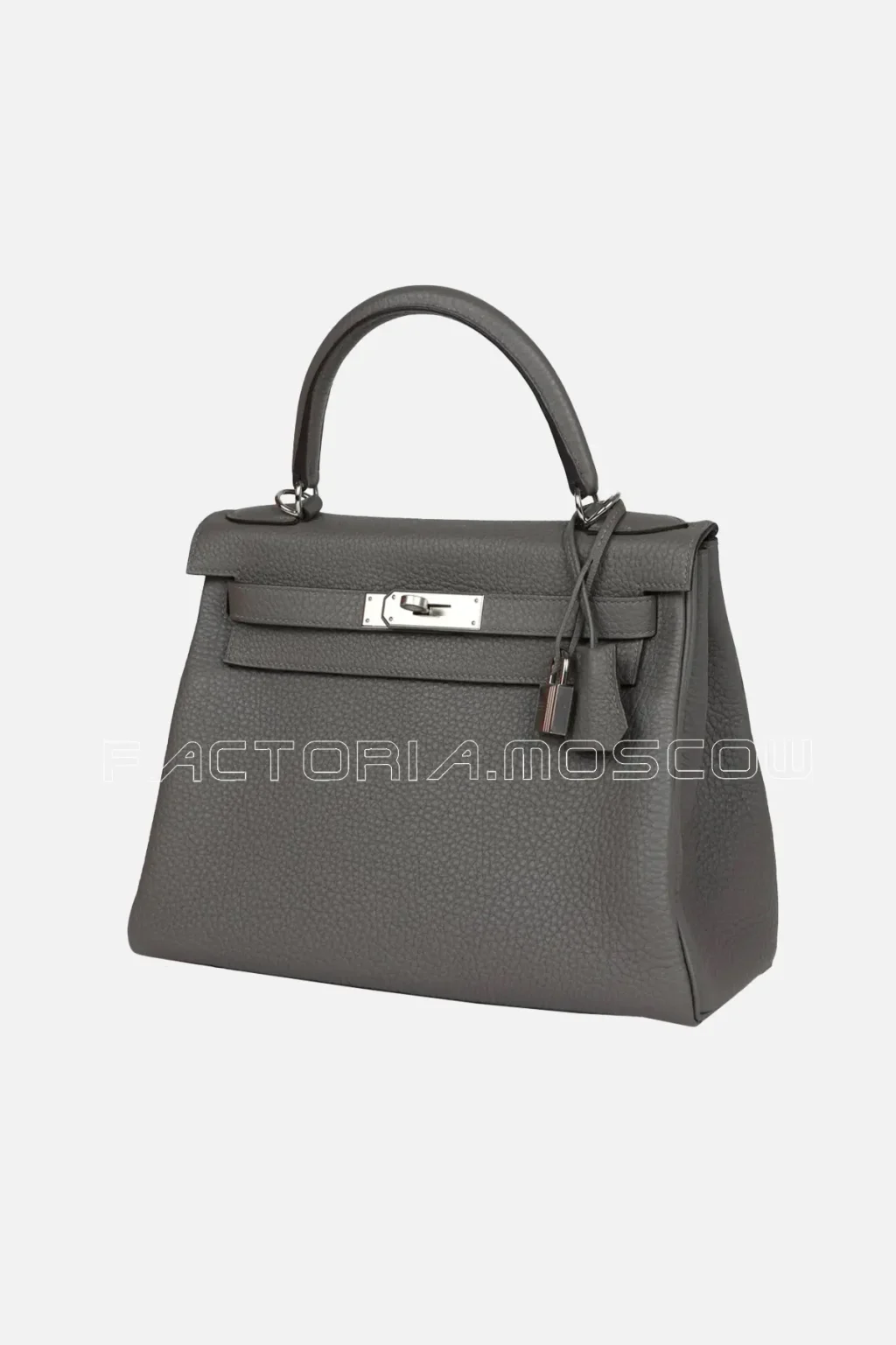 Hermès Kelly Retourne 28 Gris Meyer Clemence PHW