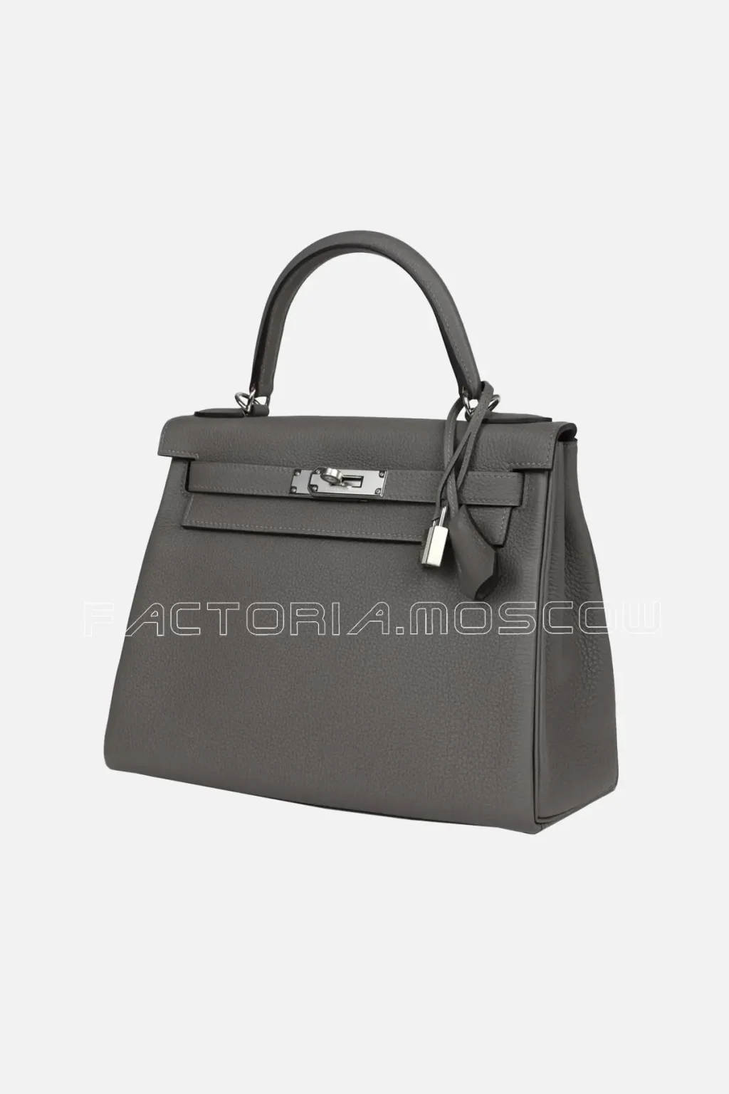 Hermès Kelly Retourne 28 Gris Meyer Togo PHW