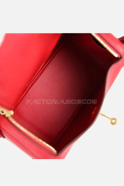Hermès Mini Lindy Rouge Casaque Swift GHW
