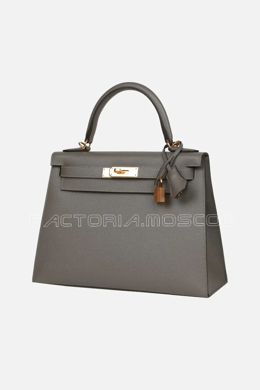 Hermès Kelly Sellier 28 Gris Meyer Epsom GHW