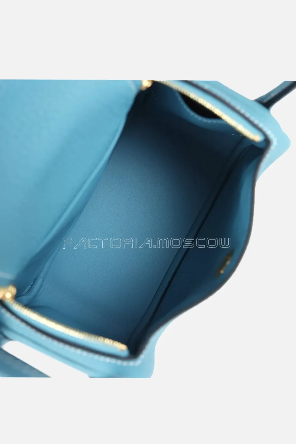 Hermès Mini Lindy Blue Jean Clemence GHW