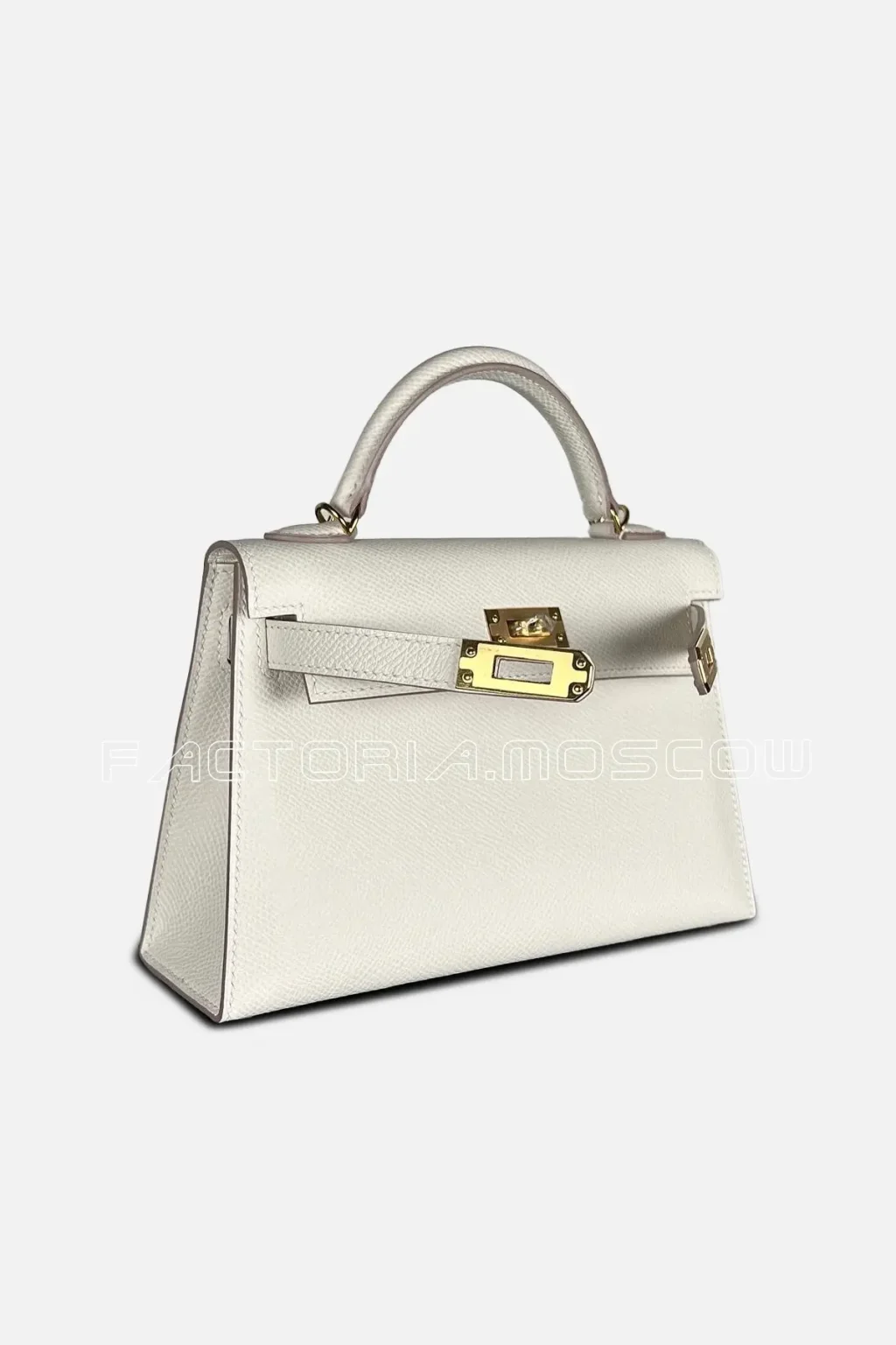 Hermes Kelly Mini 20 Epsom Colour Craie GHW