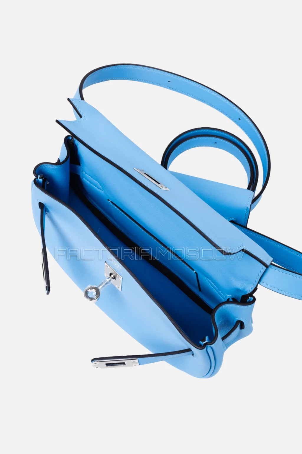 Hermès Kelly Moove Bleu Céleste Swift PHW