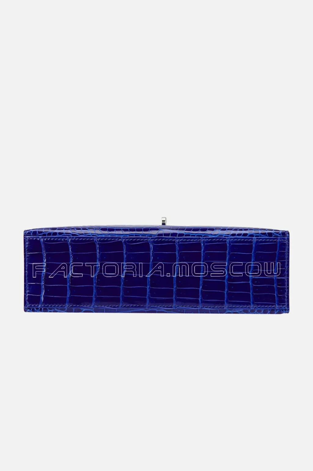 Hermès Kelly Pochette Shiny Porosus Crocodile Colour Bleu Electrique PHW