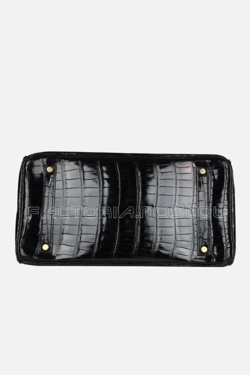 Hermès Birkin 35 Shiny Porosus Crocodile Colour Black GHW