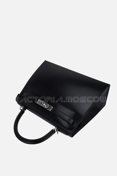 Hermes Kelly 28 Sellier Bag Black Box Leather PHW