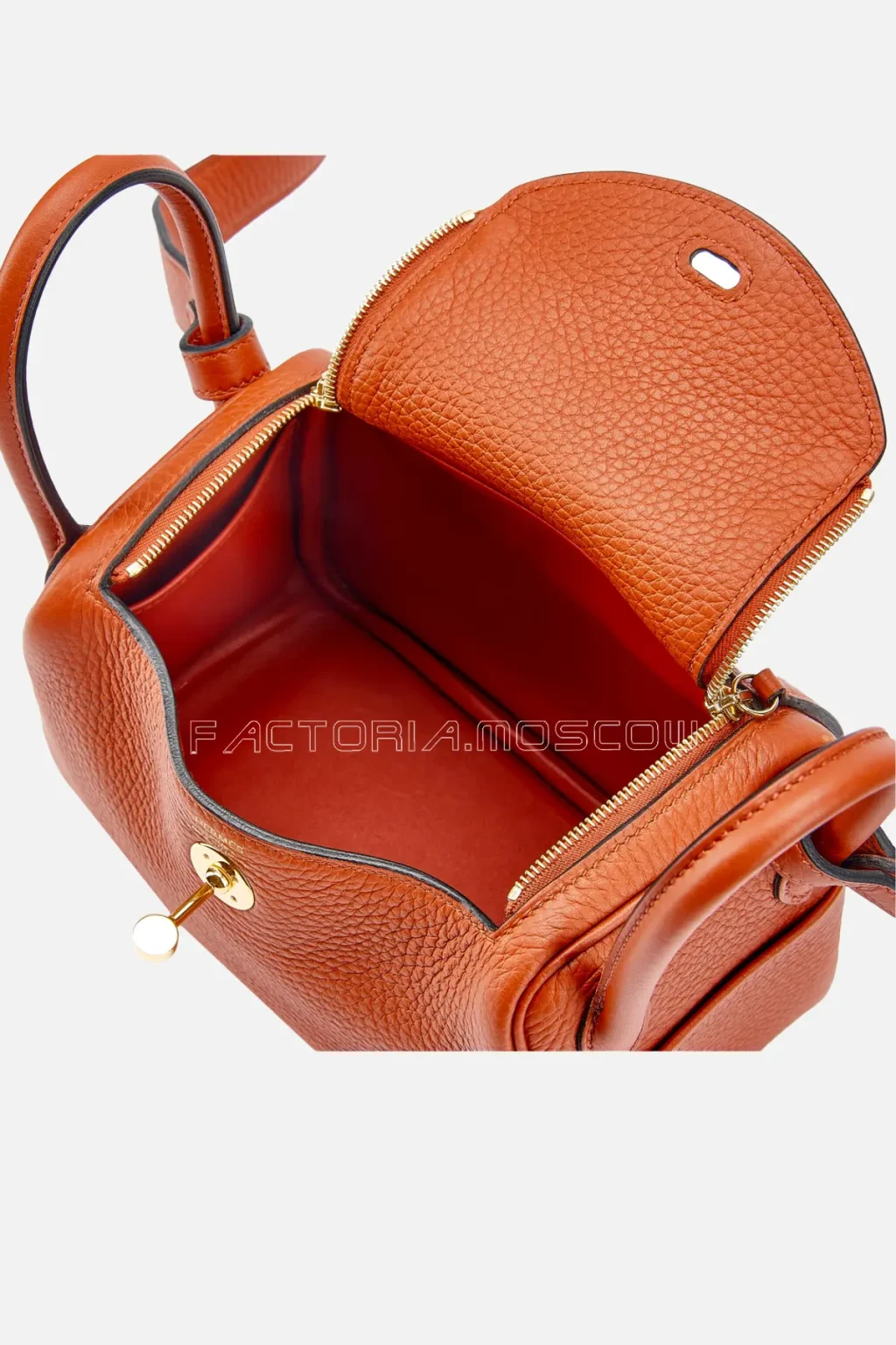Hermès Mini Lindy 20 Cuivre Clemence GHW