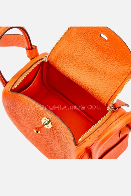 Hermès Mini Lindy 20 Feu Clemence GHW