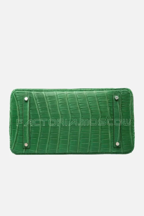 Hermès Birkin 35 Shiny Porosus Crocodile Colour Cactus PHW