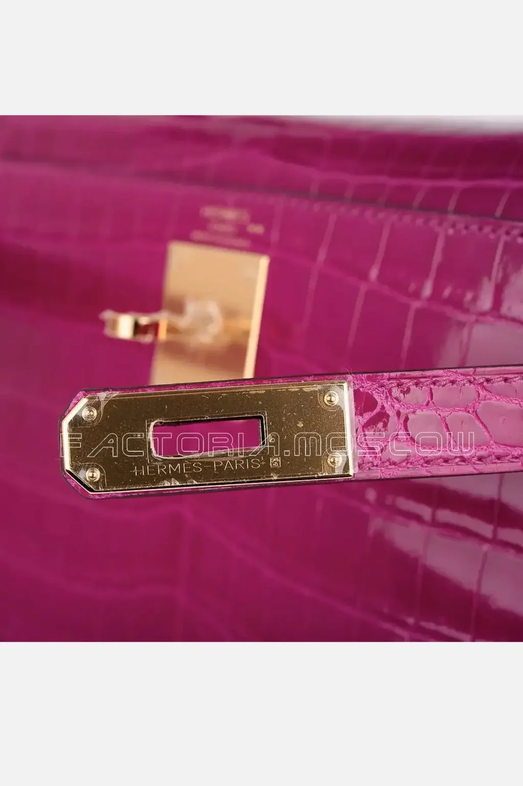 Hermes Kelly 28 Sellier Bag Rose Scheherazade Crocodile GHW