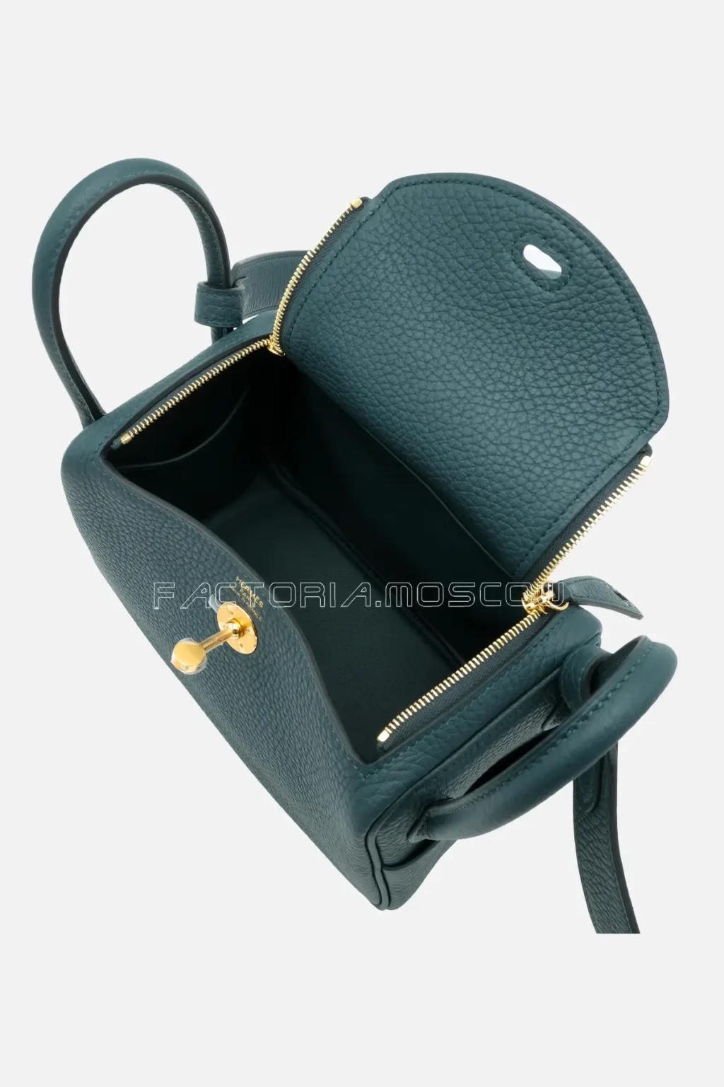 Hermès Mini Lindy Vert Cypres Clemence GHW