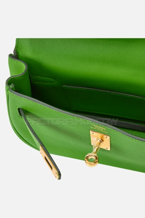 Hermès Kelly Moove Swift Vert Yucca GHW