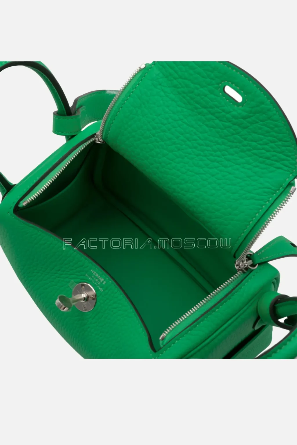 Hermès Mini Lindy 20 Vert Comics Clemence PHW