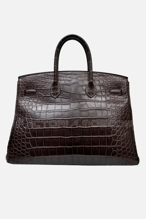 Hermès Birkin 35 Alligator Matte Colour Gris Elephant PHW