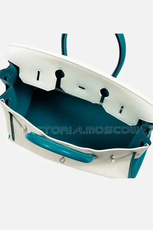 Hermès Birkin 35 Swift Colour Blue Paradise And White PHW