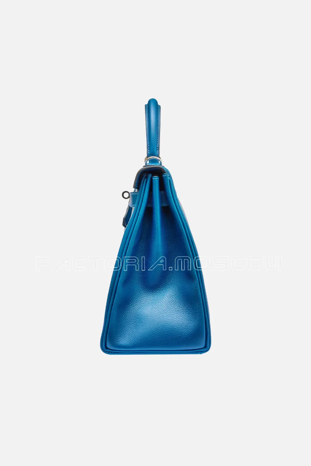Hermès Kelly Retourne 28 Deep Blue Evercolor And Vert Bosphore PHW