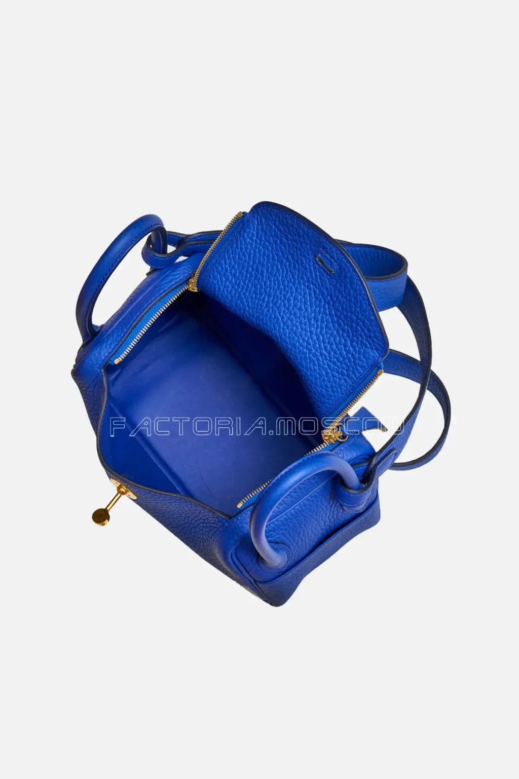 Hermès Mini Lindy 20 Bleu Royal Clemence GHW