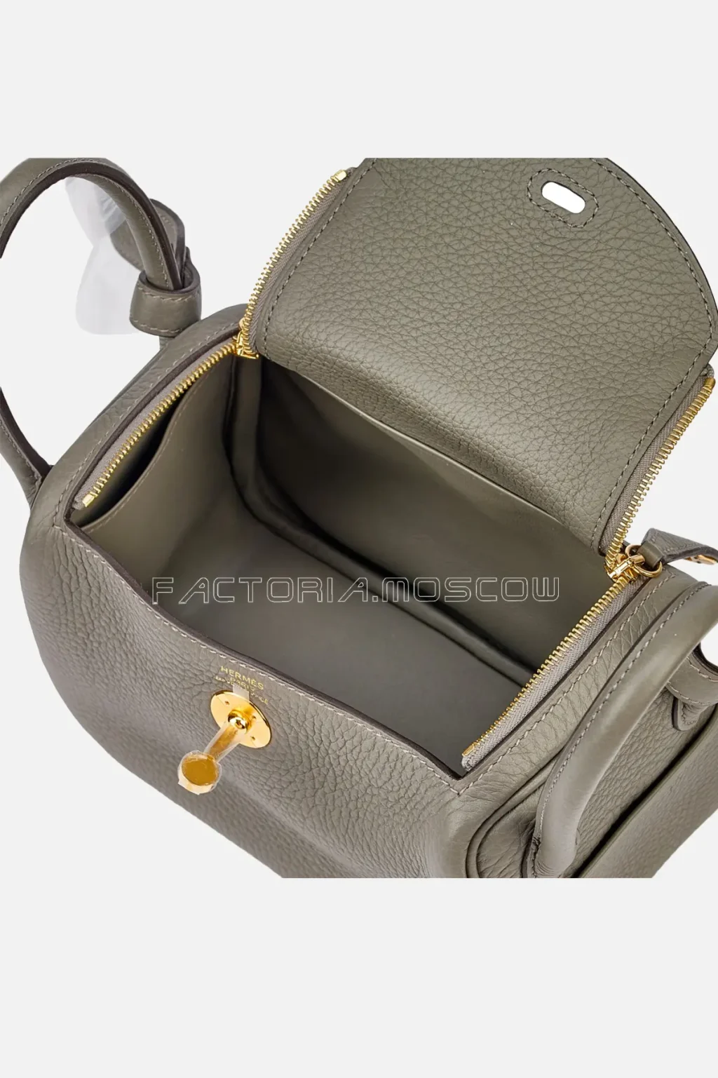 Hermès Mini Lindy 20 Gris Meyer Clemence GHW