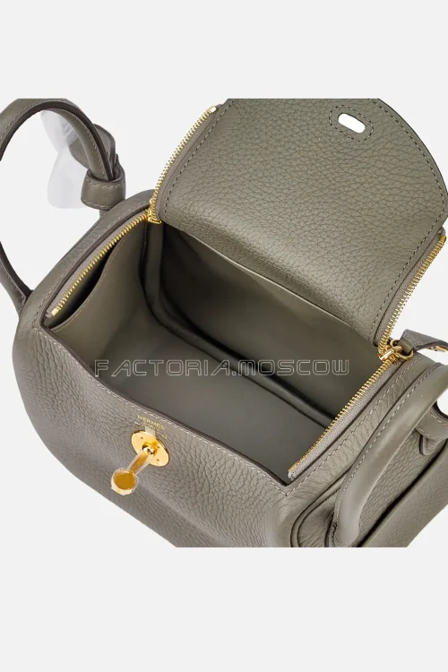 Hermès Mini Lindy 20 Gris Meyer Clemence GHW