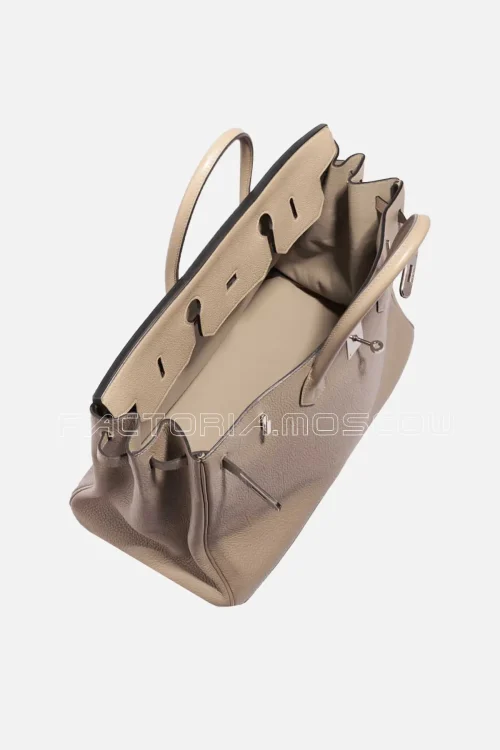 Hermès Birkin 40 Clemence Colour Gris Tourterelle PHW