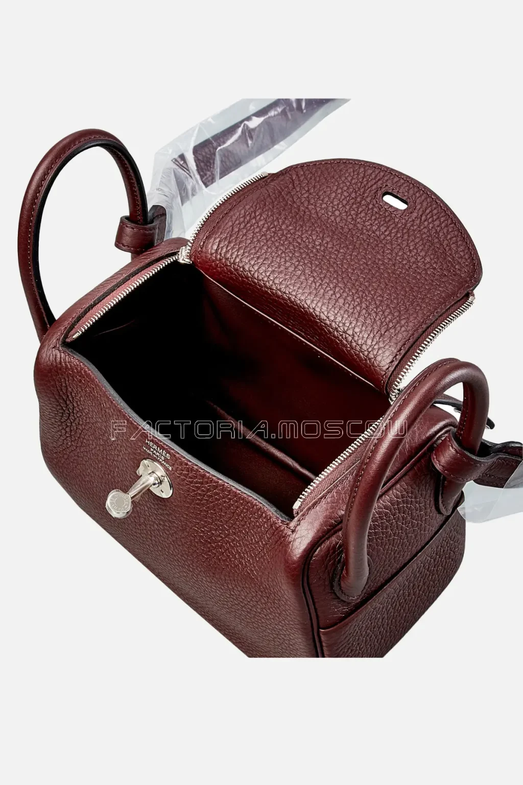 Hermès Mini Lindy 20 Rouge Sellier Clemence PHW