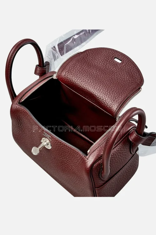 Hermès Mini Lindy 20 Rouge Sellier Clemence PHW