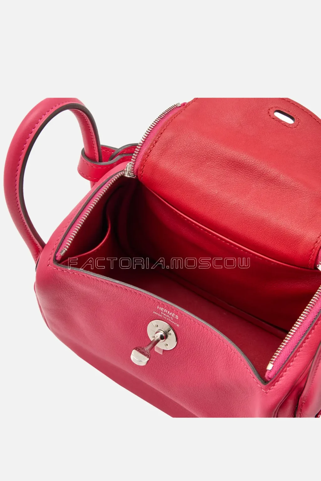 Hermès Mini Lindy 20 Rose Mexico Swift And Rouge Piment PHW
