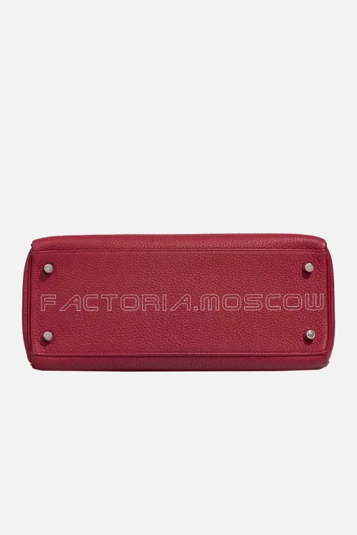 Hermès HSS Kelly Retourne 28 Togo Rouge Grenat/Gris Asphalt PHW