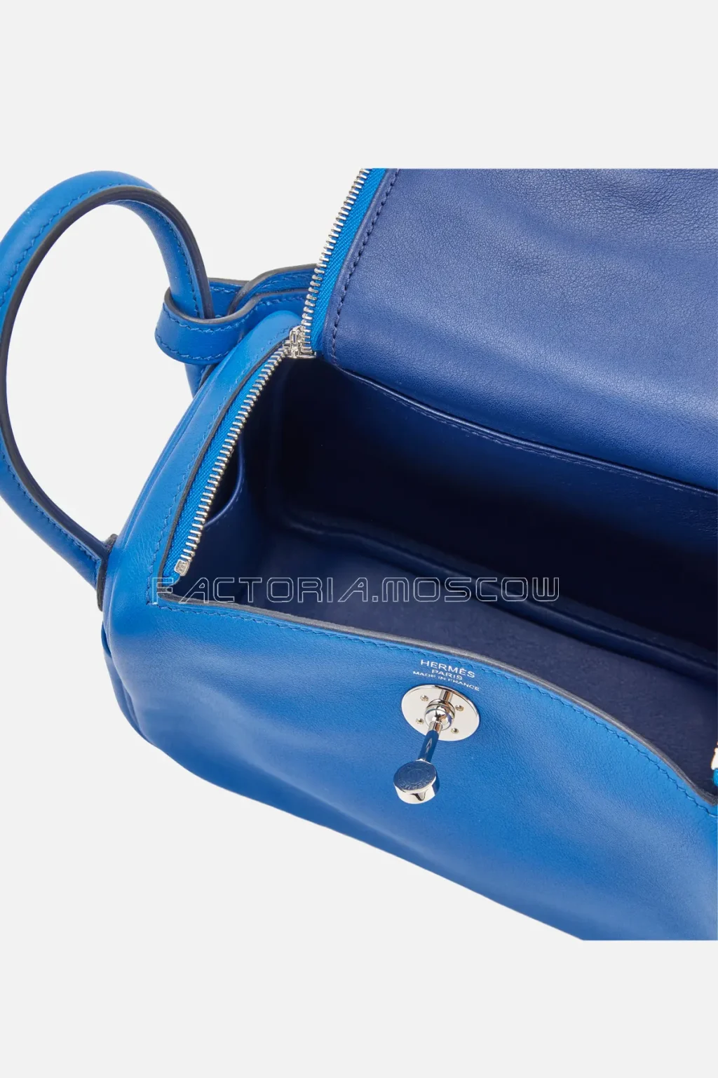 Hermès Mini Lindy 20 Bleu France Swift PHW