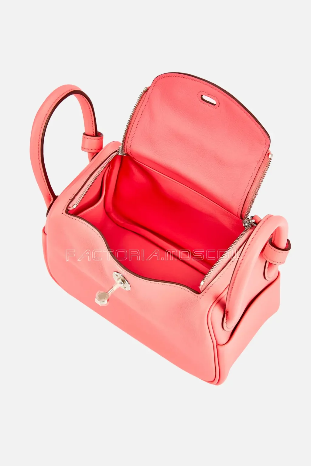 Hermès Mini Lindy 20 Rose D'Ete Swift PHW