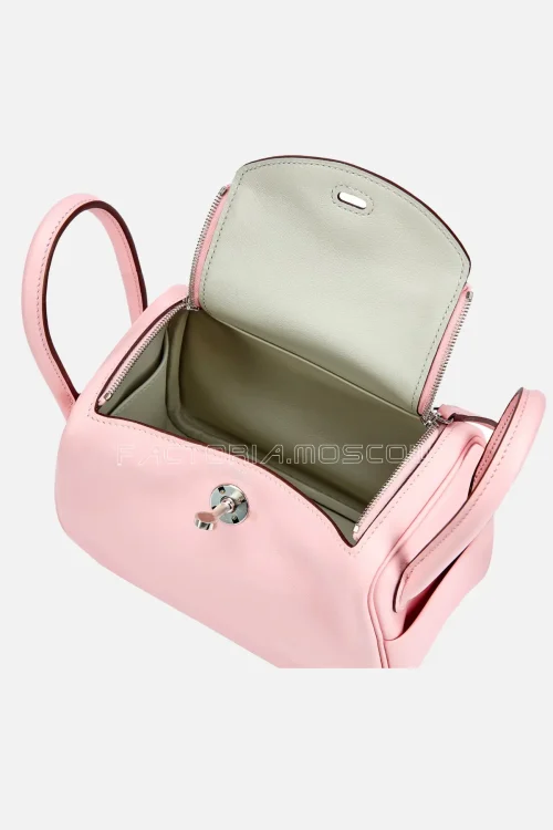Hermès HSS Mini Lindy 20 Rose Sakura And Gris Perle Swift PHW
