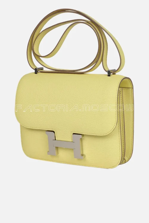 Hermès Constance 18 Limoncello Chevre Mysore PHW