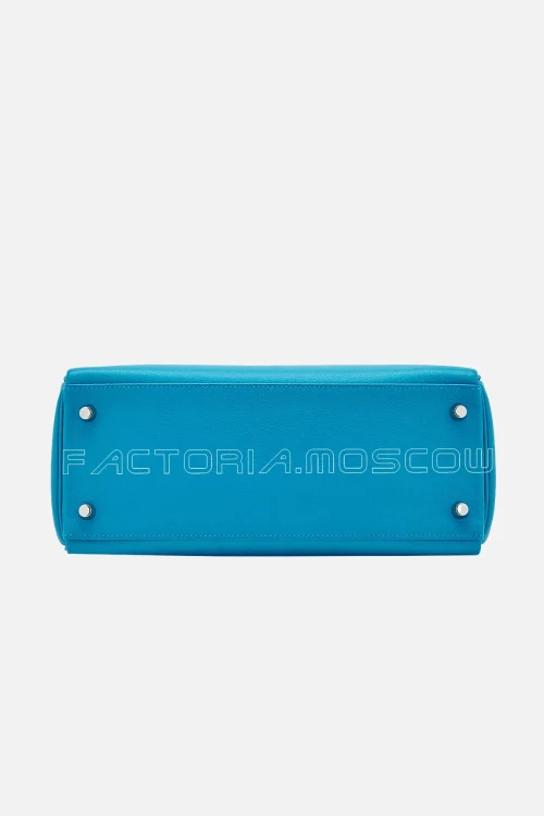 Hermès Kelly Retourne 28 Bleu Frida Verso Evercolor PHW