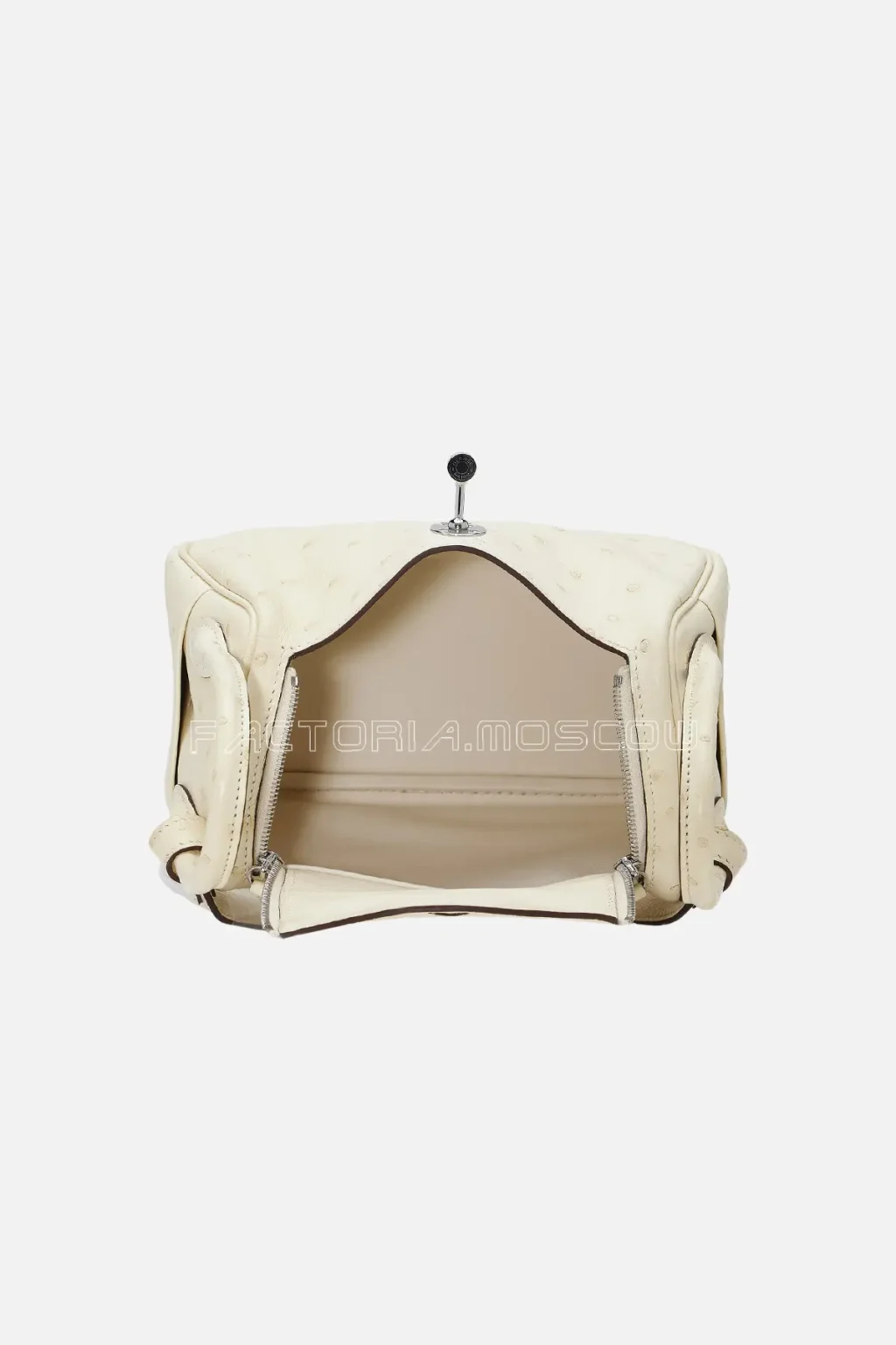 Hermès Lindy Mini 20 Ostrich Nata PHW