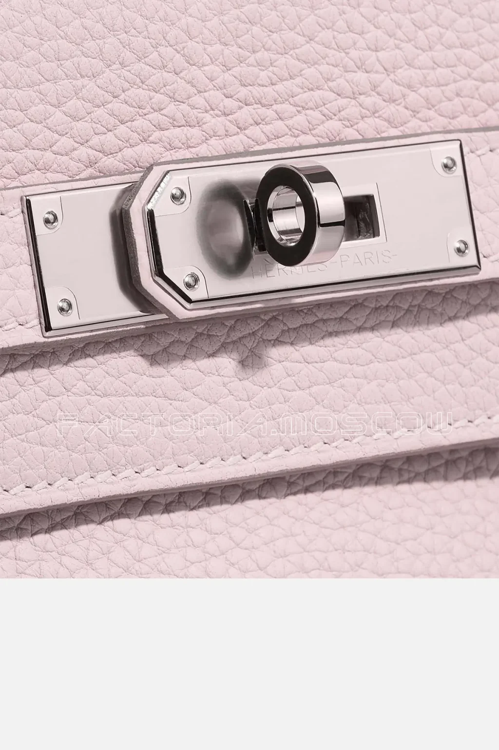 Hermès Kelly Retourne 28 Togo Colour Mauve Pale PHW