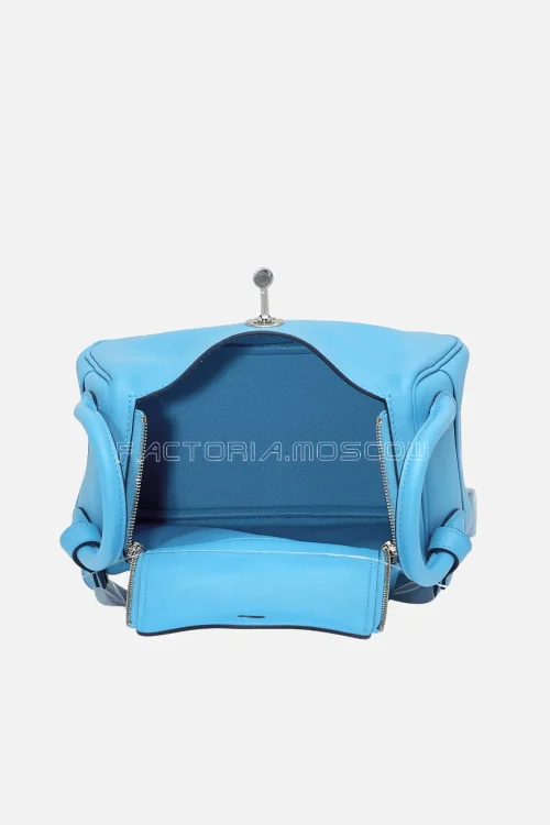 Hermès Lindy Mini 20 Swift Bleu Frida PHW