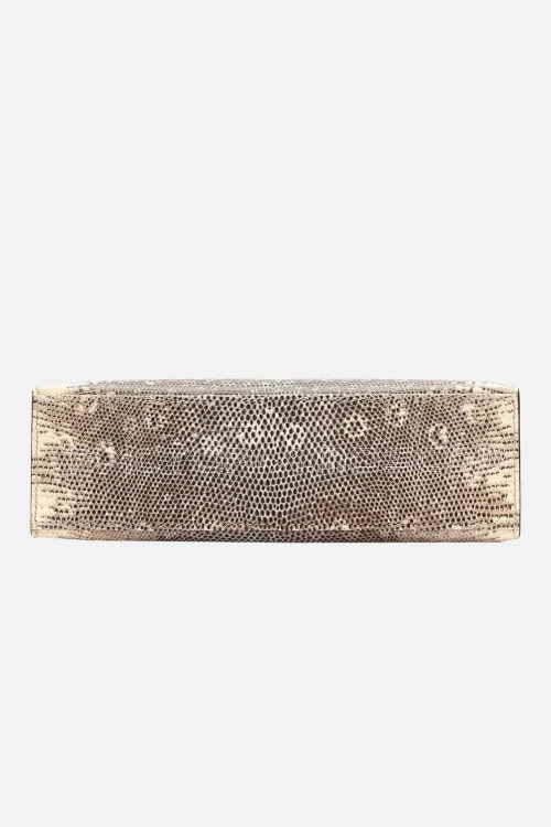 Hermès Kelly Pochette Ombre Salvator Lizard GHW