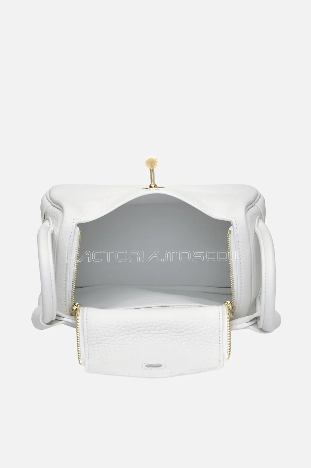 Hermès Lindy Mini 20 Clemence New White GHW