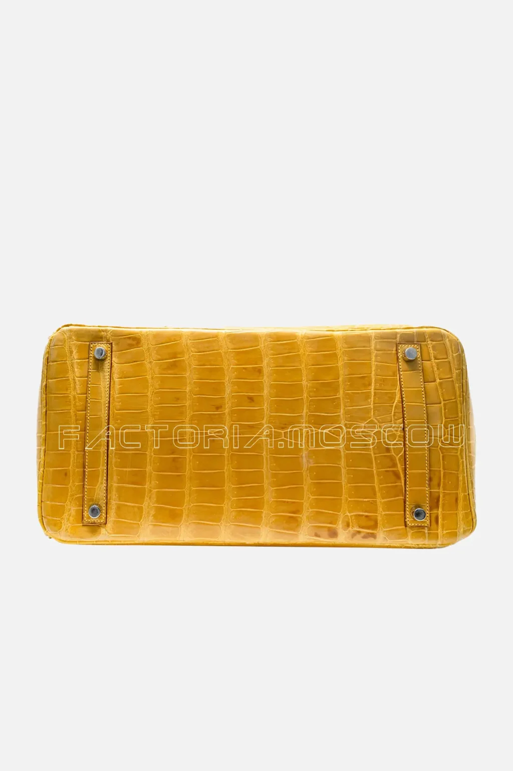 Hermès Birkin 35 Shiny Porosus Crocodile Colour Jaune Ambre PHW