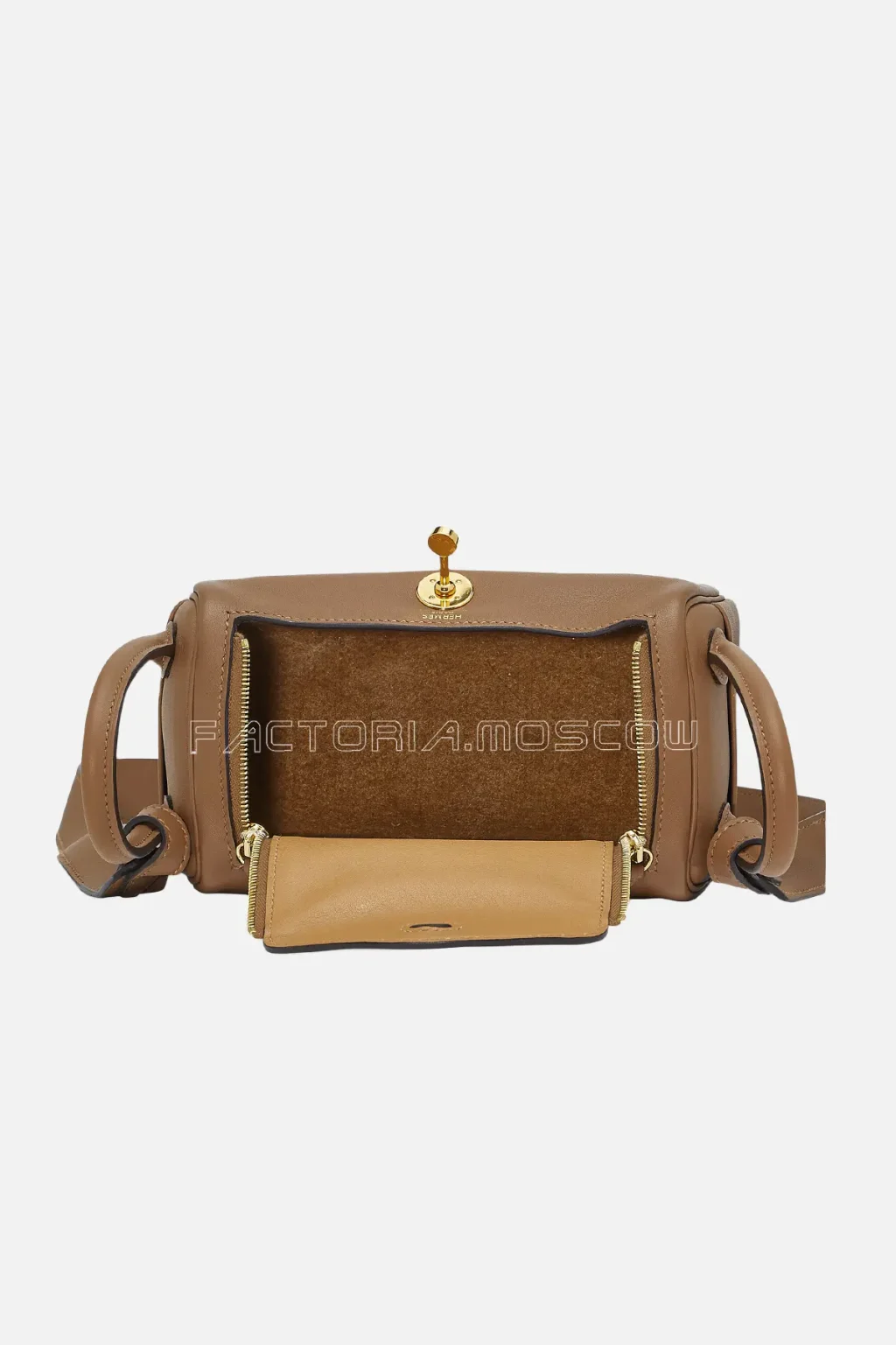 Hermès Lindy Mini 20 Swift Alezan/Biscuit GHW