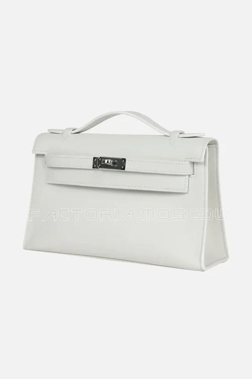 Hermès Kelly Pochette Swift Colour White PHW