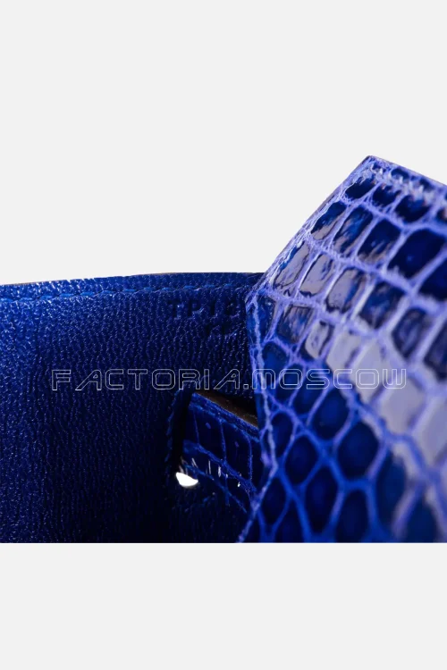 Hermes Birkin 40 Shiny Crocodile Porosus Colour Blue Electric PHW