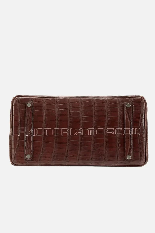 Hermès Birkin 35 Matte Porosus Crocodile Colour Havane PHW