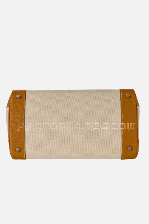 Hermès Birkin 35 Gold Togo And Ecru Toile PHW