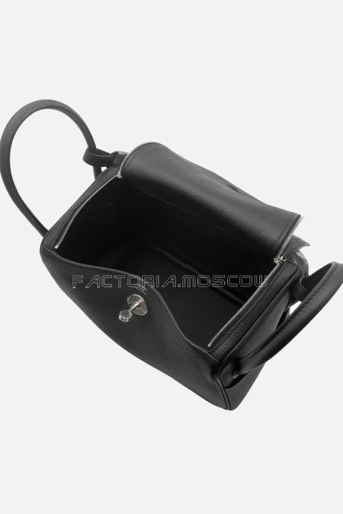 Hermès Lindy 26 Black Clemence PHW