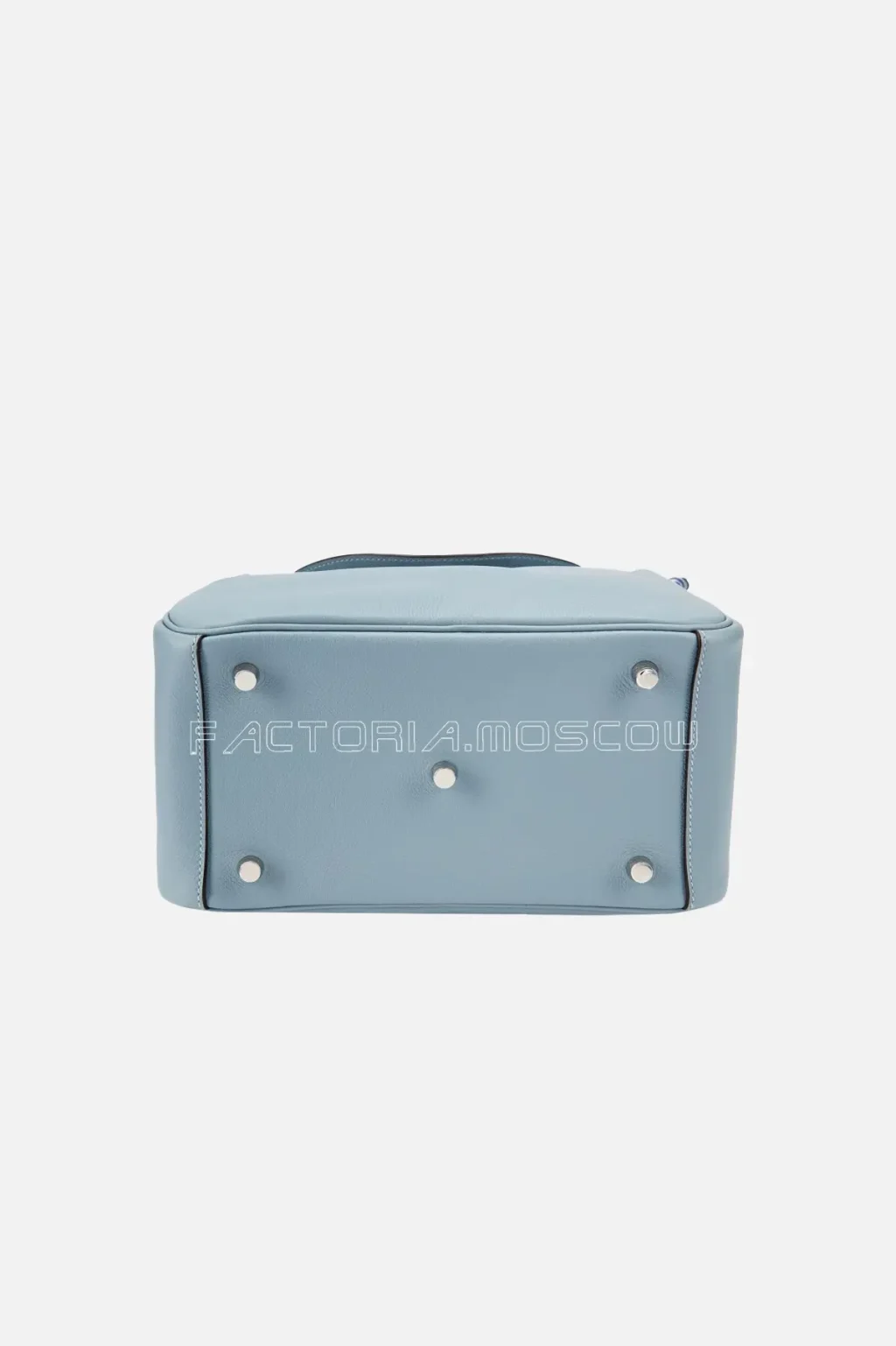 Hermès Lindy 26 Bleu Lin Evercolor PHW